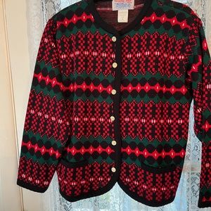 Vintage Tally -Ho Creations cardigan size Large